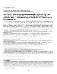 Tina van de Flierdt, Katharina Pahnke, and GEOTRACES ... - ASLO