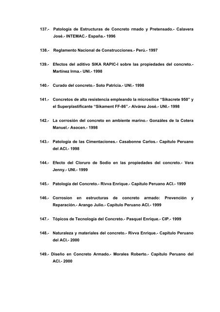 DURABILIDAD Y PATOLOGIA DEL CONCRETO Enrique ... - Asocem