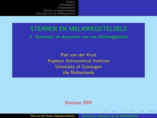 STERREN EN MELKWEGSTELSELS - 5 ... - Kapteyn Instituut