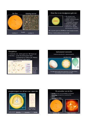 De Zon Inleiding sterren Onze Zon is een doodgewone gele ster ...