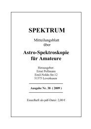 Nr. 38 - Astrospektroskopie