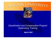 Compensation Training Presentation - Auburn University