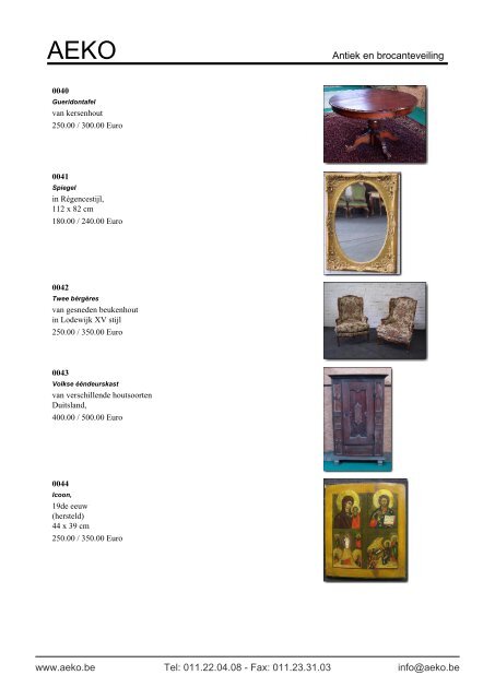 Antiek en brocanteveiling - Auction In Europe