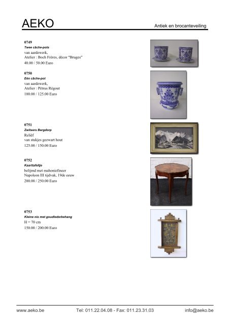 Antiek en brocanteveiling - Auction In Europe