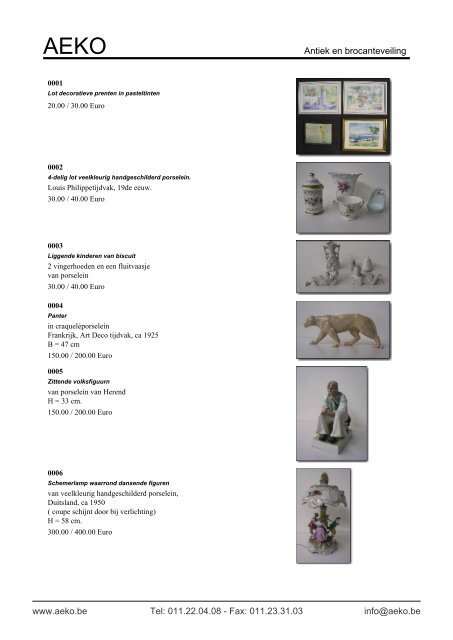 Antiek en brocanteveiling - Auction In Europe