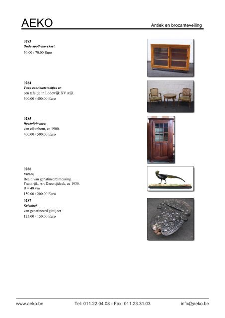 Antiek en brocanteveiling - Auction In Europe