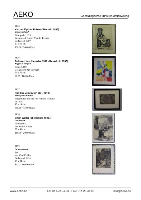 Gecatalogeerde kunst en antiekveiling - Auction In Europe