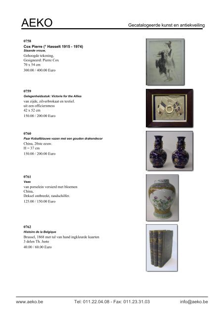 Gecatalogeerde kunst en antiekveiling - Auction In Europe