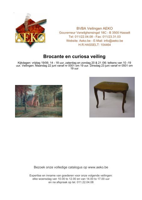 Brocante en curiosa veiling - Auction In Europe