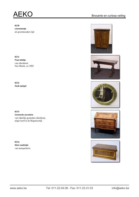 Brocante en curiosa veiling - Auction In Europe