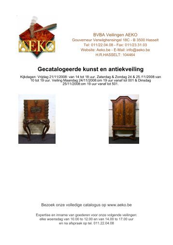 Gecatalogeerde kunst en antiekveiling - Auction In Europe