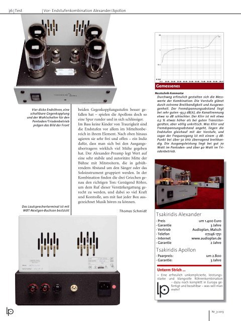 Testbericht Tsakiridis Alexander/Apollon (PDF-Dokument) - Audioplan