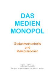 Das Medien-Monopol – Gedankenkontrolle und ... - Autarke Welt
