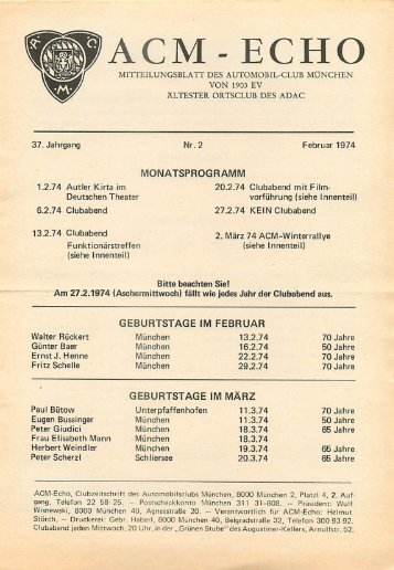 echo-1974-02 - ACM Automobilclub München von 1903 e. V.