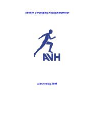 Jaarverslag 2008 - Atletiek Vereniging Haarlemmermeer