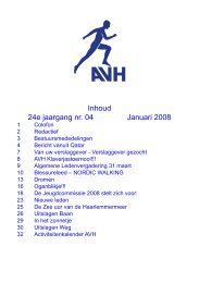 Inhoud 24e jaargang nr. 04 Januari 2008 - Atletiek Vereniging ...