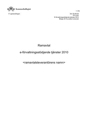 Ramavtal Huvudtext - Avropa.se