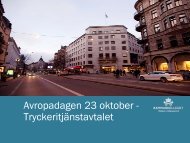 Presentation ramavtal Tryckeritjänster - Avropa.se