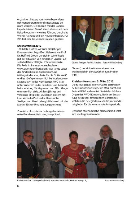 Jahresbericht 2012 - AWO Kreisverband Nürnberg e. V.