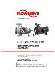 Pump Division Modell: CPX, CPXR och CPXN ... - AxFlow