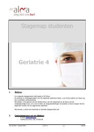 Stagemap studenten Geriatrie 4 - AZ Alma