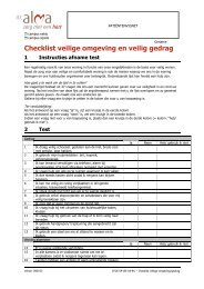 Checklist veilige omgeving en veilig gedrag - AZ Alma