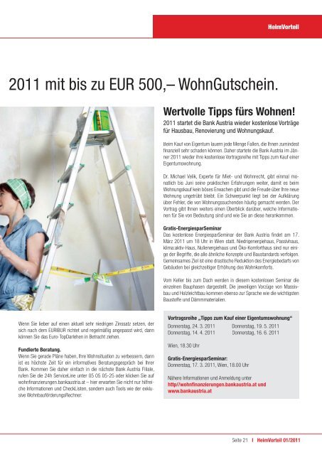 HeimVorteil - Bank Austria ImmobilienService