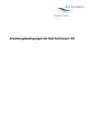 Anstellungsbedingungen der BSAG 0113 - Bad Schinznach