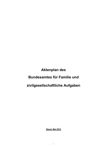 Aktenplan des BAFzA - PDF, 20 KB - Bundesamt für Familie und ...
