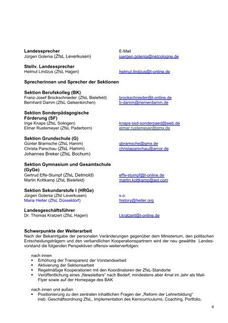NRW-Newsletter 1/2011 Aktuelles, Informationen, Termine - BAK