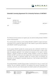 Licensing Agreement - Arcway AG