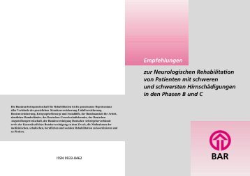 Empfehlungen zur Neurologischen Rehabilitation von Patienten - BAR