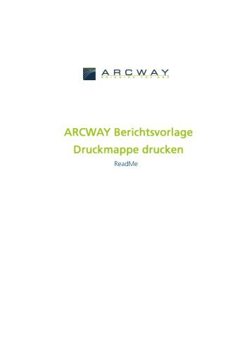 Readme (*) - Arcway AG