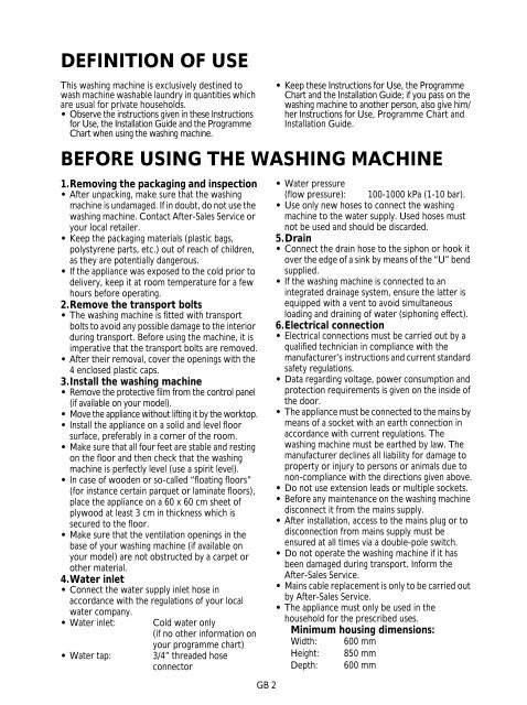 Instructions for use WAE 7749 - Bauknecht