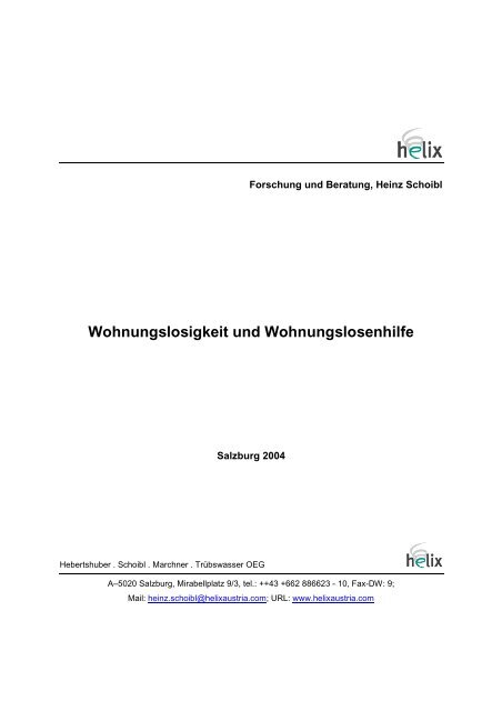 Wohnungslosigkeit und Wohnungslosenhilfe