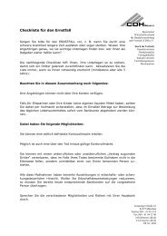 Checkliste für den Ernstfall - CDH