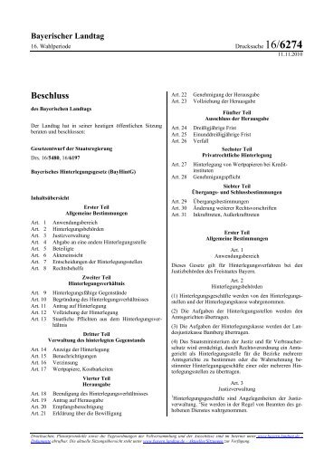 Beschluss - Bayerischer Landtag