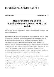 Pressemitteilung - BBS 1 Aurich