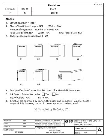 BACTEC MYCO/F-Sputa Culture Vials - BD