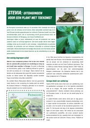 Stevia: uitdagingen van een plant met toekomst - Trade for ...