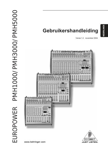 EUROPOWER PMH1000/P M H 3000/P M H 5000 - Behringer