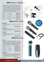 DPA Miniature + Headband Shure SM58 en SM57 Shure Beta ...