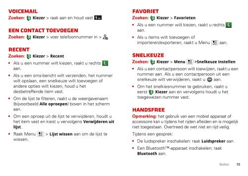 Handleiding Motorola Defy+ Black - Nederlands - Belsimpel.nl