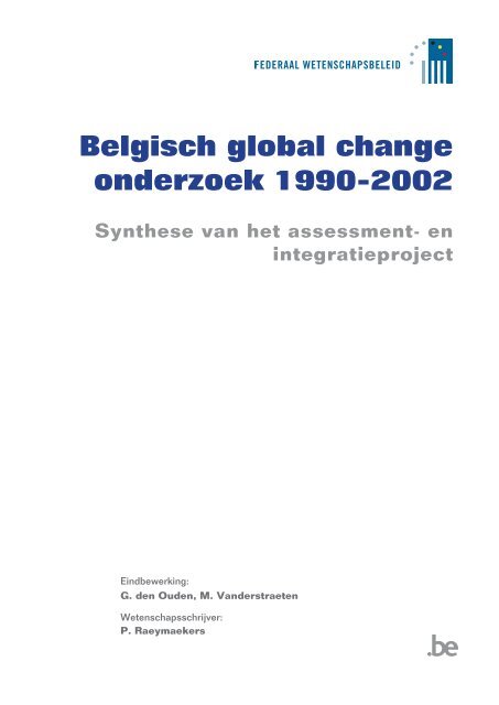 Belgisch global change onderzoek 1990-2002 - Federaal ...