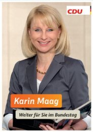 Wahlkampfprospekt Karin Maag