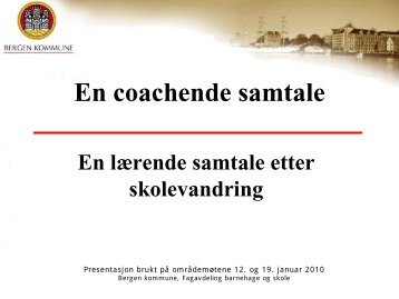 En coachende samtale - Lundberg - Bergen kommune