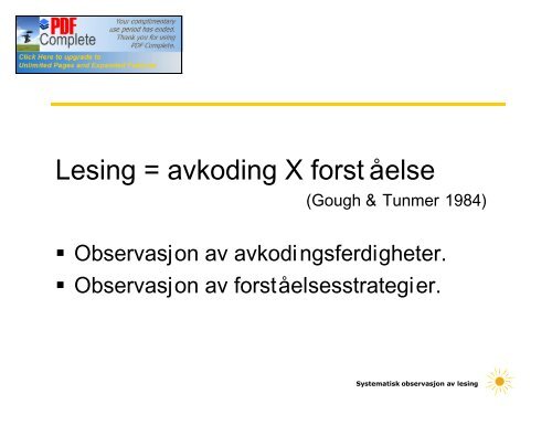 Systematisk Observasjon av Lesing - Bergen kommune