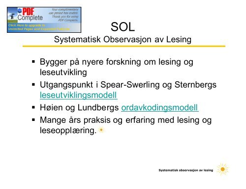 Systematisk Observasjon av Lesing - Bergen kommune