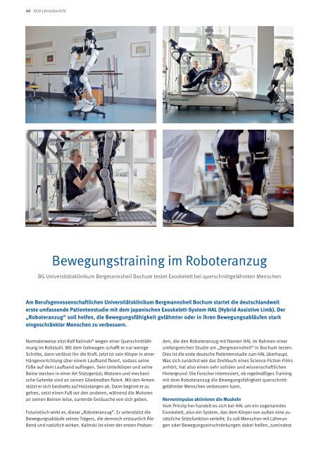 Bewegungstraining im Roboteranzug - Berufsgenossenschaftliches ...