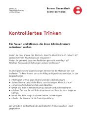 Kontrolliertes Trinken - Berner Gesundheit